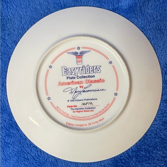 Vintage Hamilton Collection Easyriders Plate Collection. Motorcycle & Eagle - Picture 2 of 4